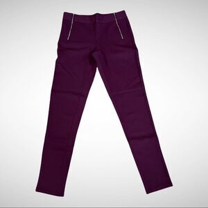 Slimming Options Leggings Knit Pull On Burgundy Red Size Medium